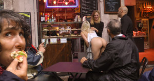 18 year old cutie Riley Reid taking cumshot on face from long penis